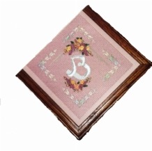 small jpg of
silk ribbon initial piece